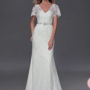 Azazie Dylan Wedding Dress (size 4, ivory)